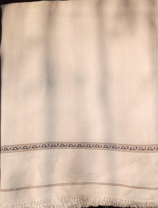 Premium Off White Pure Wool Shawl