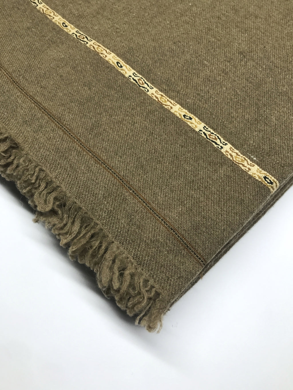 Khaki Brown Angora Woolen Shawl — Daman-e-Khaas Signature Collection