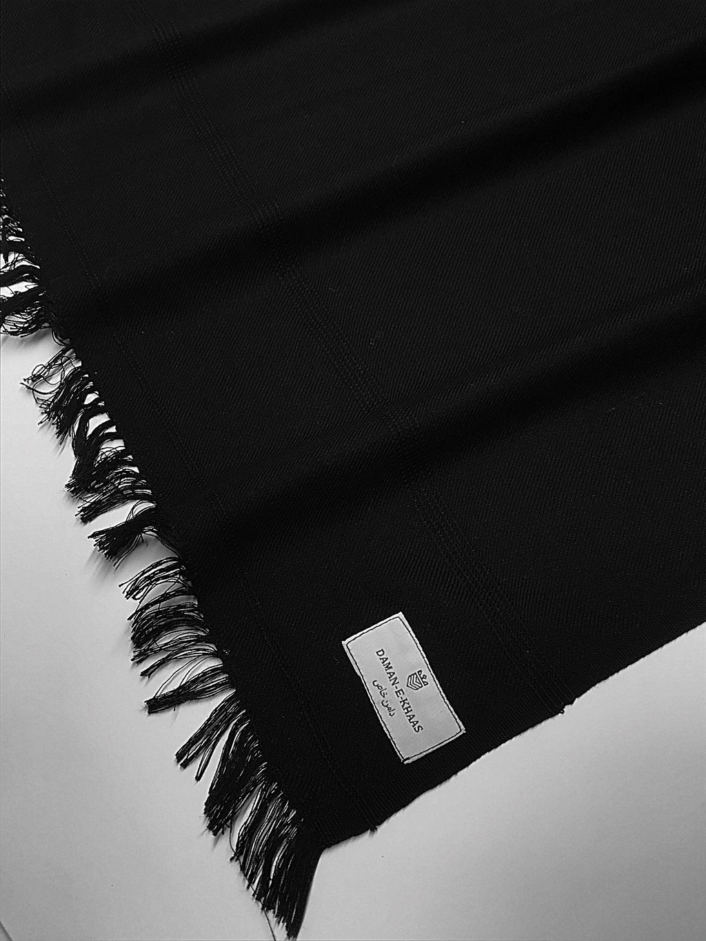 Premium Black Acrylic Wool Shawl – Elegant Winter Essential (Without Border)