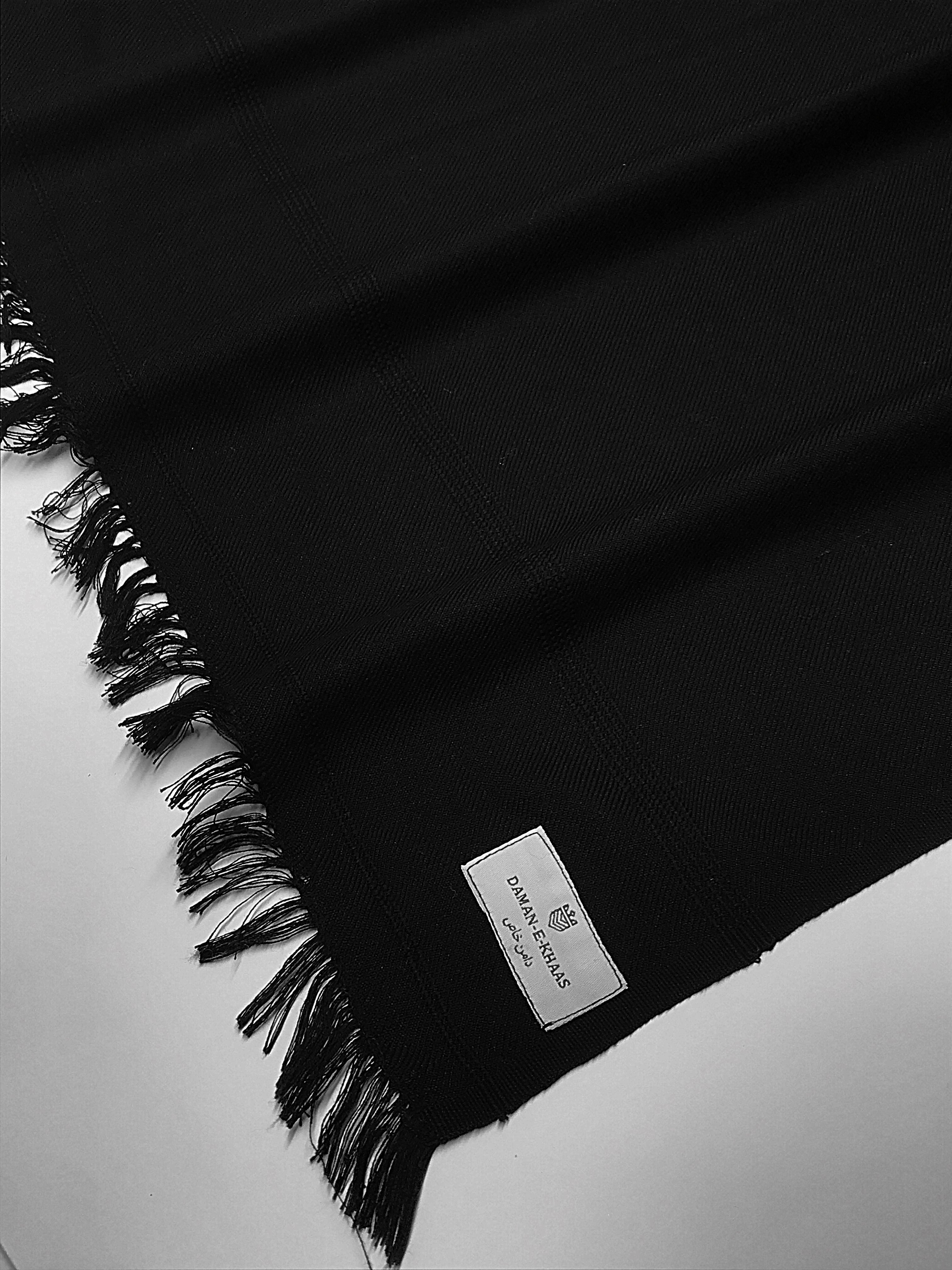 Premium Black Acrylic Wool Shawl – Elegant Winter Essential (Without Border)