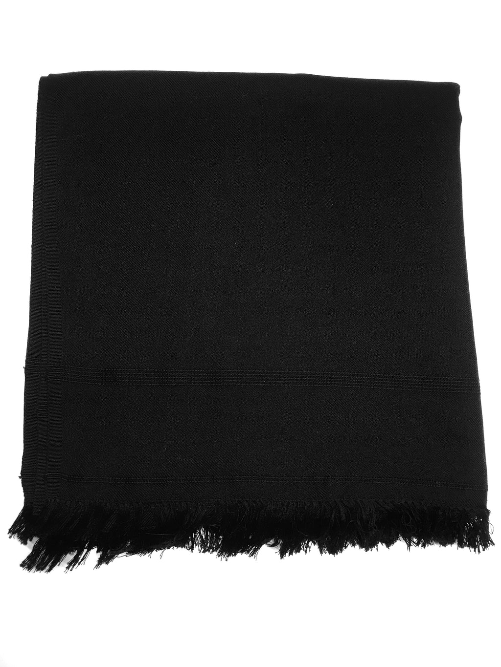 Premium Black Acrylic Wool Shawl – Elegant Winter Essential (Without Border)