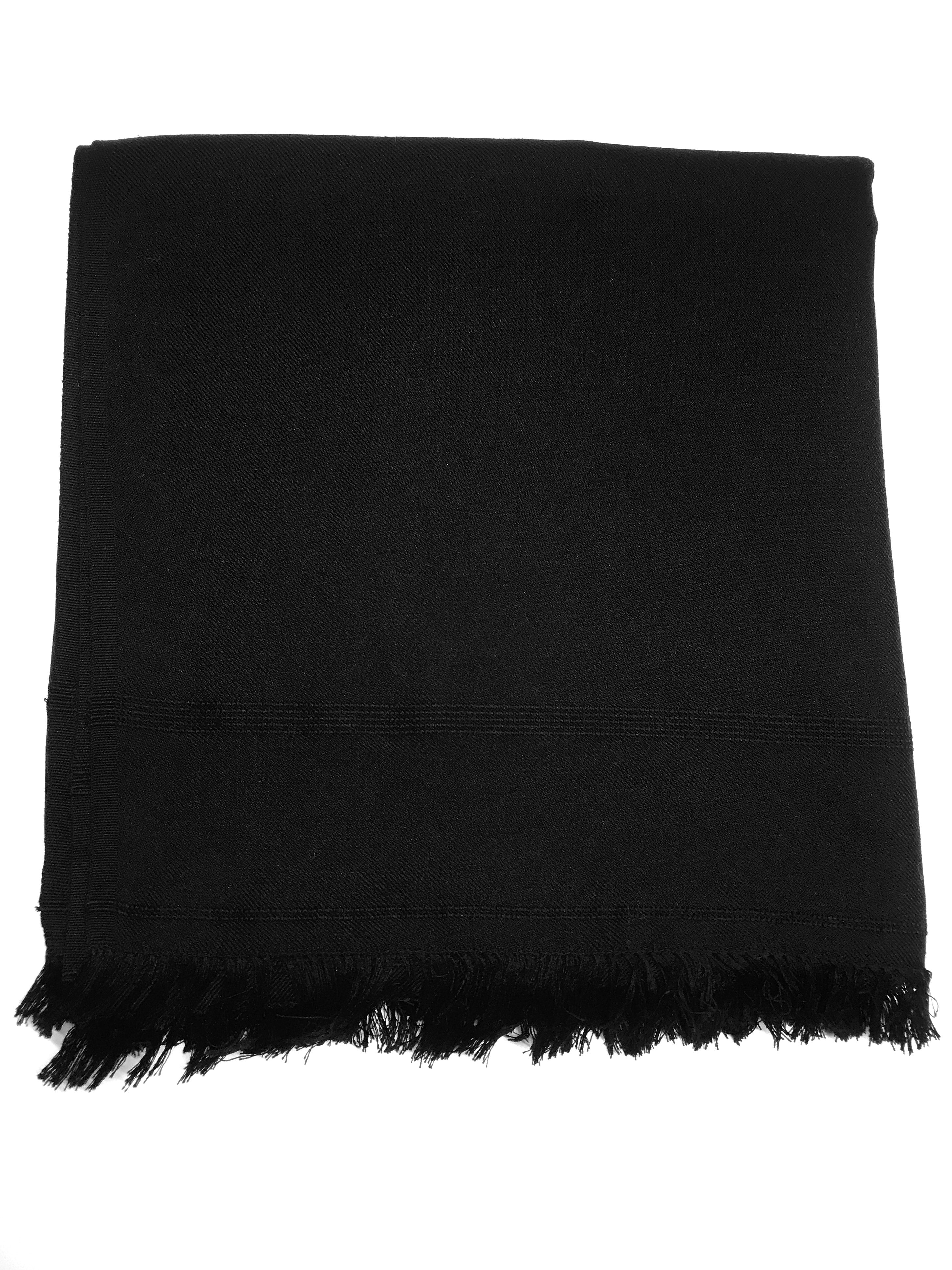 Premium Black Acrylic Wool Shawl – Elegant Winter Essential (Without Border)